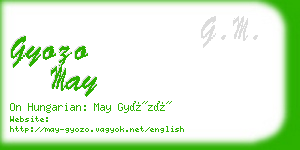 gyozo may business card